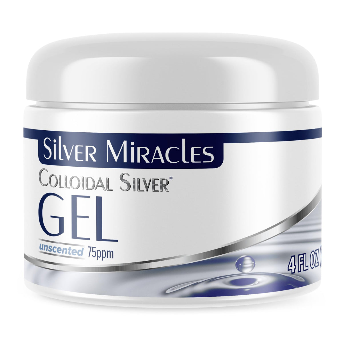 Silver Miracles Colloidal Silver Gel 4 Oz front view