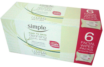Simple Cleansing Facial Wipes Oil Balancing 150 Wipes front view