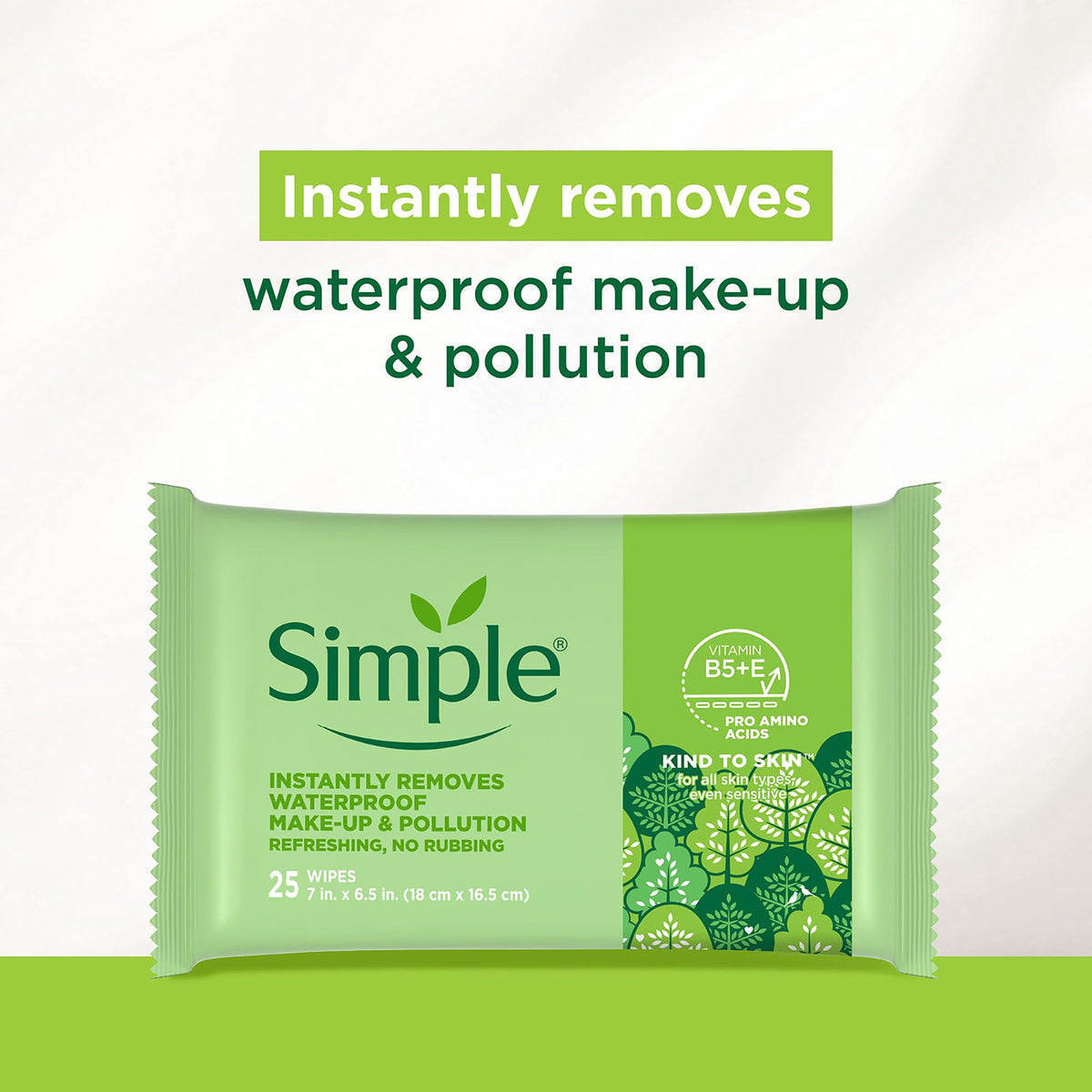 Simple Cleansing Makeup Remover Wipes back view