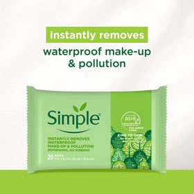 Simple Cleansing Makeup Remover Wipes back view