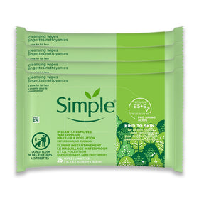 Simple Cleansing Makeup Remover Wipes packaging front view
