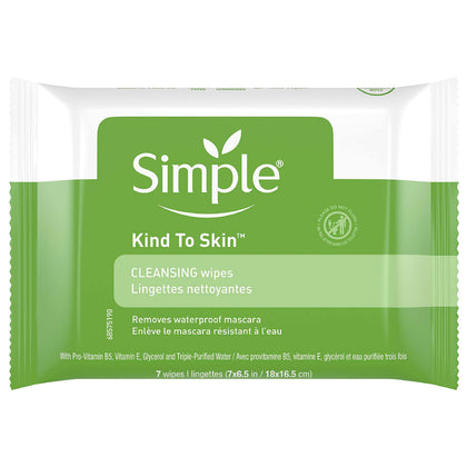 Simple Kind to Skin Cleansing Wipes front view packaging