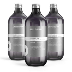simplehuman Cucumber Liquid Hand Soap 3-Pack front view