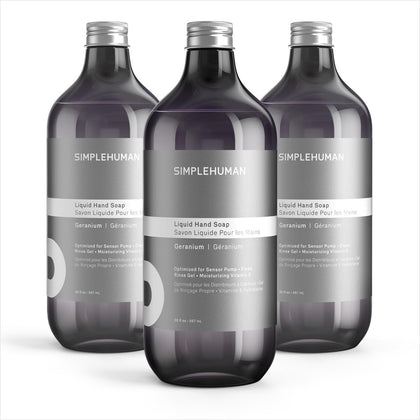 simplehuman Geranium Liquid Hand Soap Refill 3-Pack front view
