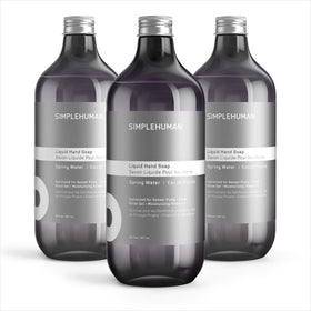 simplehuman Liquid Hand Soap Refill 3-Pack front view with floral design