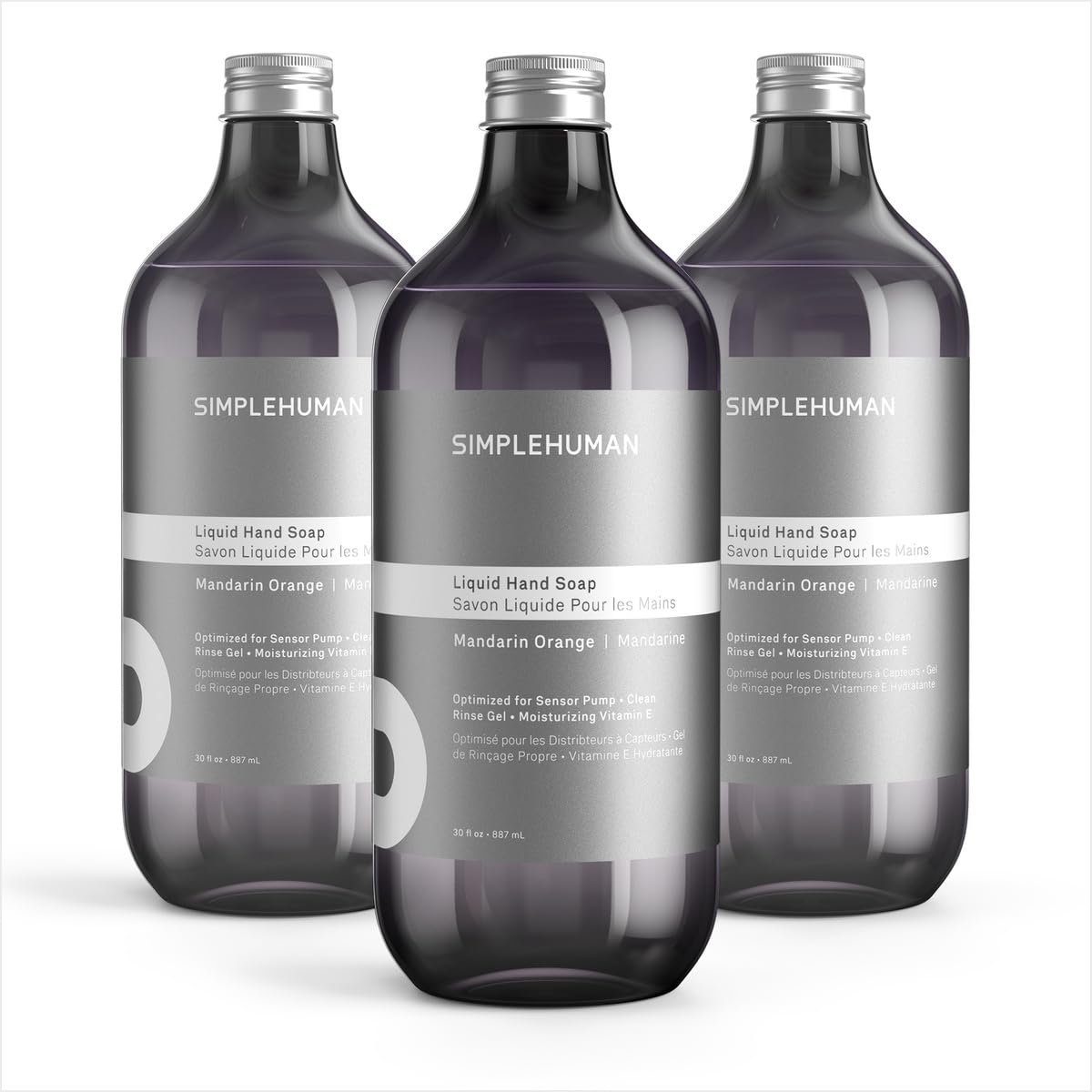 simplehuman Mandarin Orange Liquid Hand Soap Refill Bottle front view