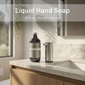 simplehuman Mandarin Orange Liquid Hand Soap Refill Bottle side view