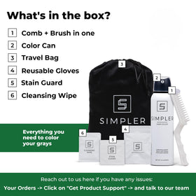 SIMPLER HAIR COLOR Gray Coverage Dye Kit side view
