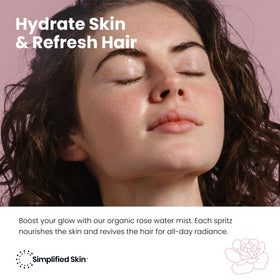 Simplified Skin Rose Water Spray bottle side view