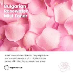 Simplified Skin Rose Water Spray with fresh roses