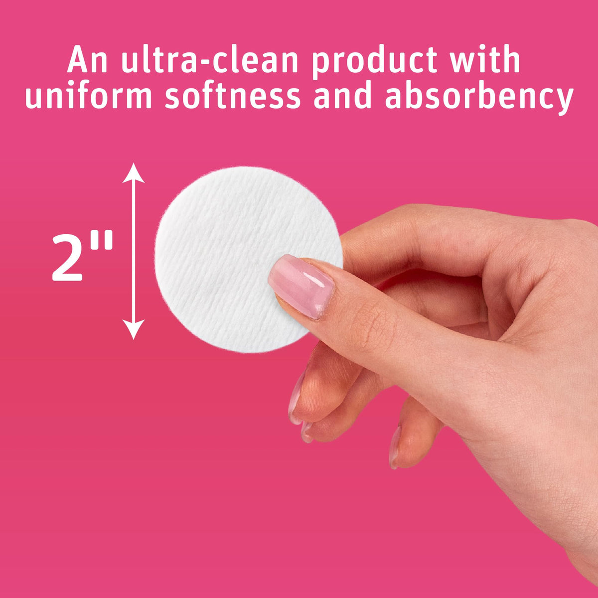 Simply Soft Cotton Rounds being used for makeup removal
