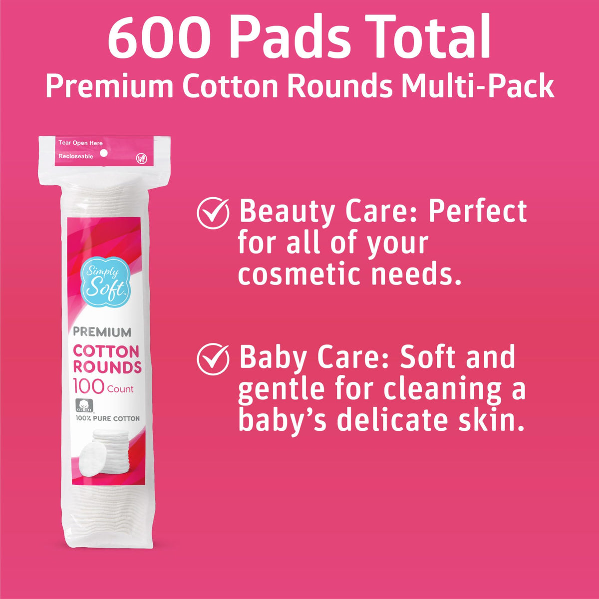 Simply Soft Cotton Rounds showing 4-layer design