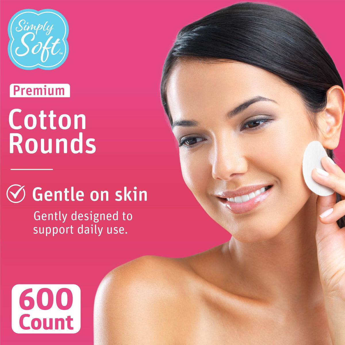 Simply Soft Cotton Rounds smooth outer layer close-up