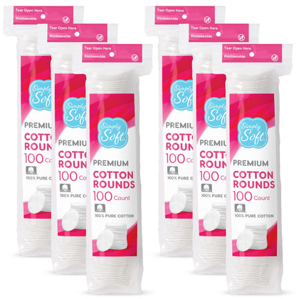 Simply Soft Premium Cotton Rounds pack front view