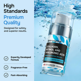 SimplyVital Retinol Collagen Face Serum texture on skin