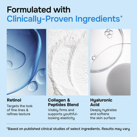 SimplyVital Retinol Collagen Face Serum with skincare routine items