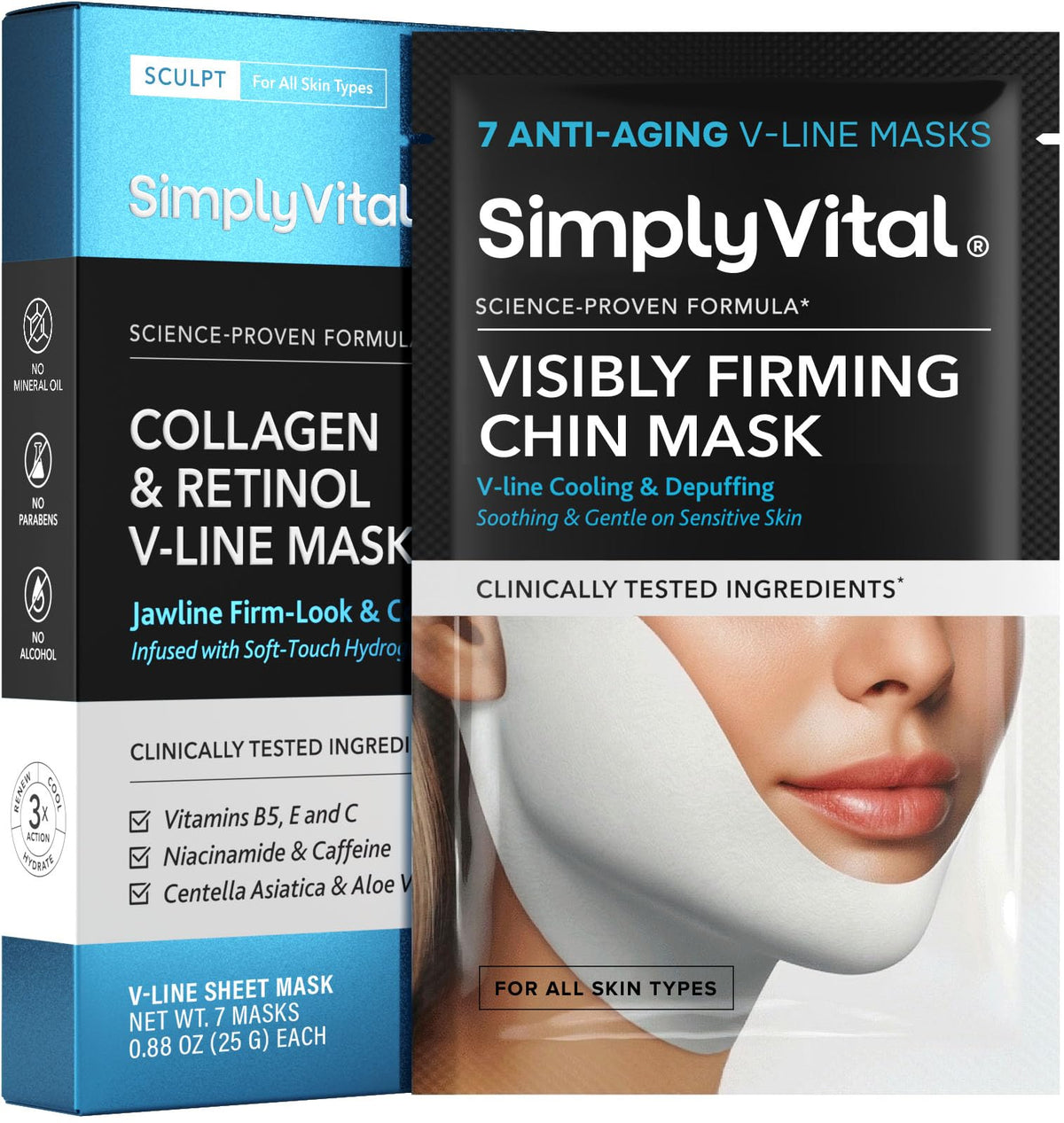 SimplyVital V Line Lifting Mask 7 pcs packaging front view