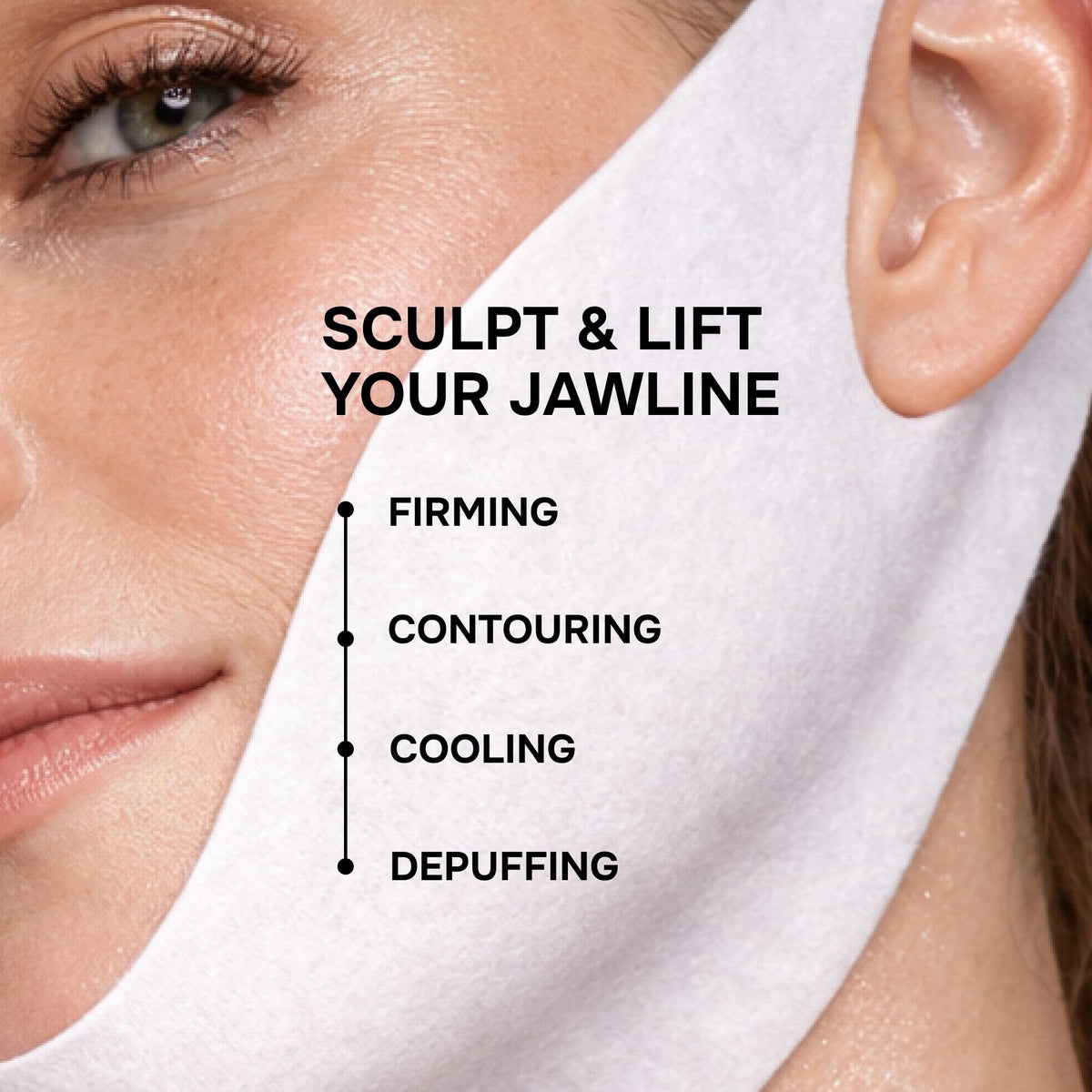 SimplyVital V Line Lifting Mask showing hydrogel inner layer