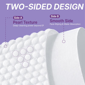 Single Serenorch Pearl Texture Disposable Face Towel laid flat