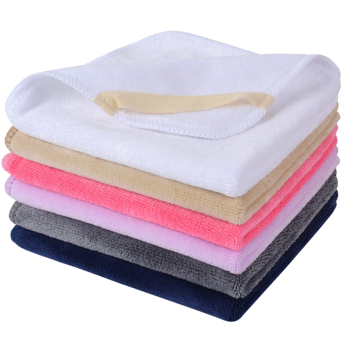 SINLAND Brushed Microfiber Facial Cloths in blue, front view