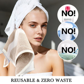 SINLAND face towel being used for cleansing