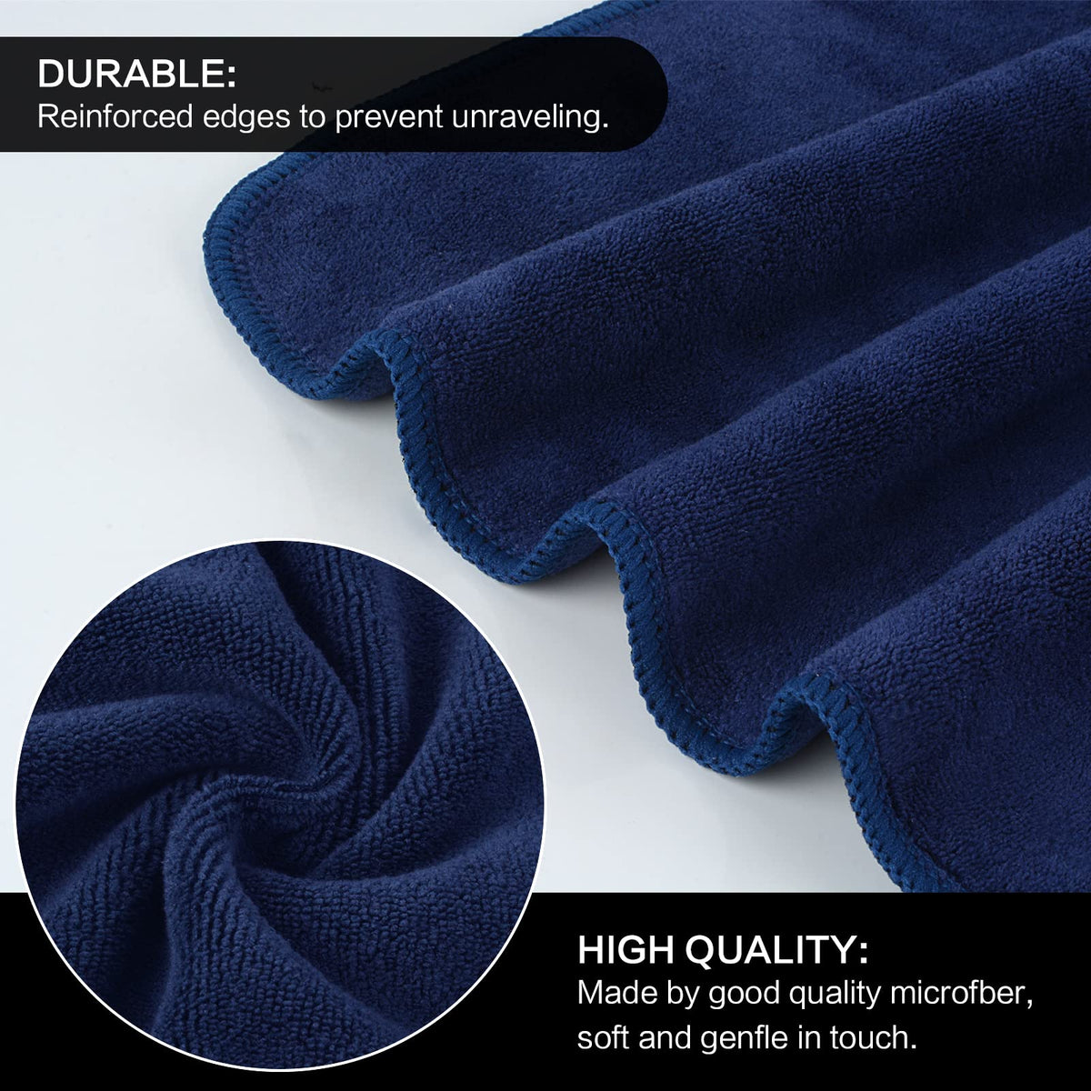 SINLAND microfiber cloth in use for makeup removal