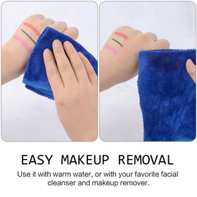 SINLAND microfiber cloths folded neatly on a towel rack