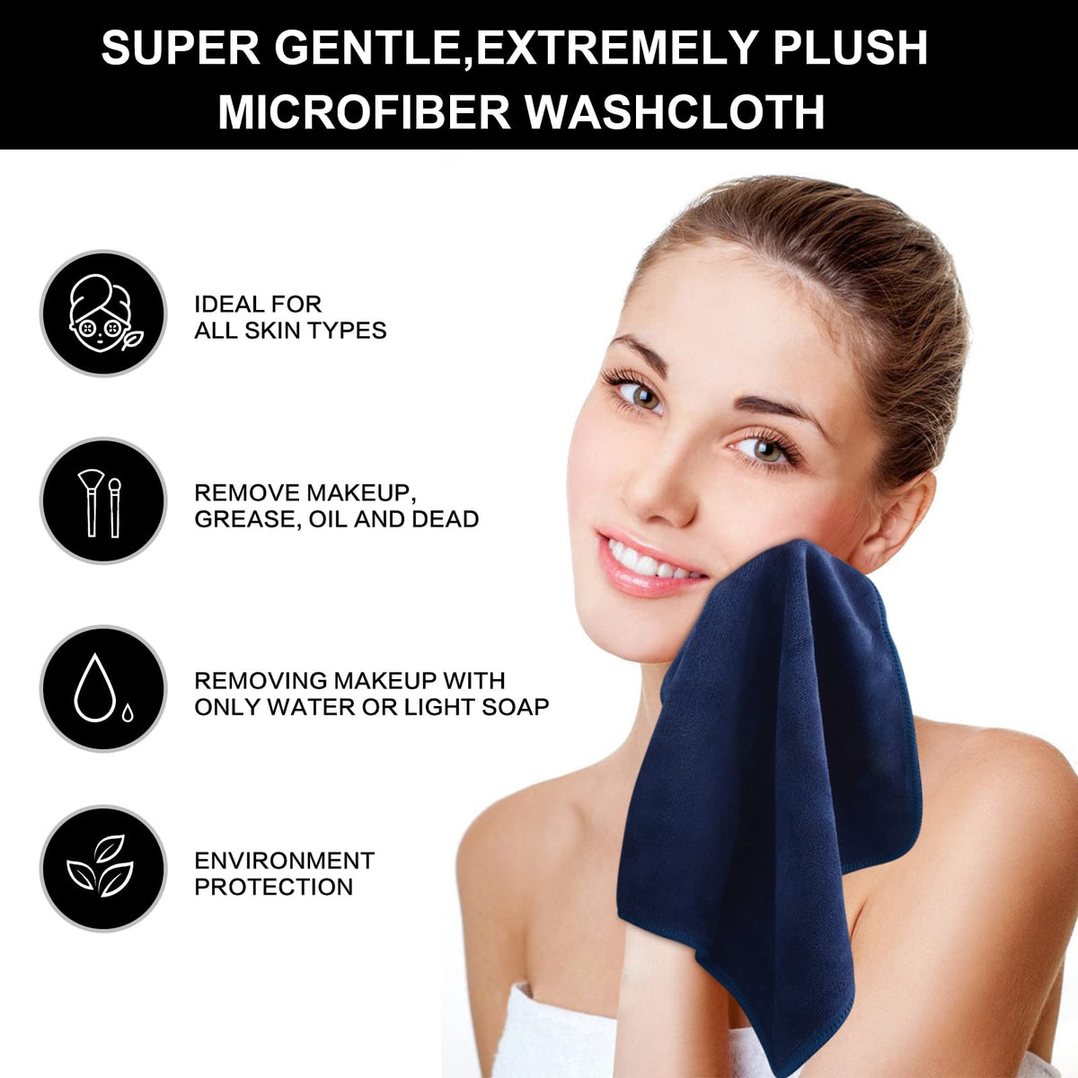 SINLAND Microfiber Facial Cloth drying quickly after washing