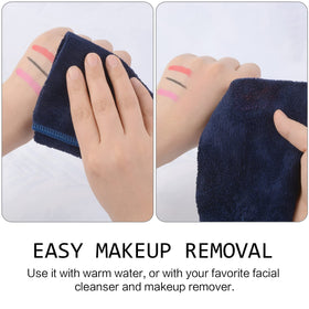 SINLAND Microfiber Facial Cloth in use for makeup removal