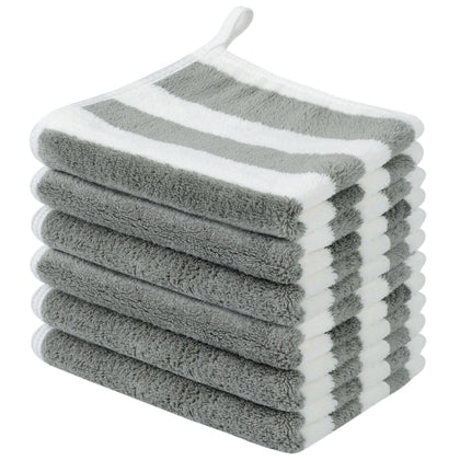 SINLAND Microfiber Facial Cloths 12x12 inch pack front view