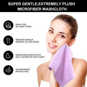 SINLAND Microfiber Facial Cloths displayed on a bathroom counter