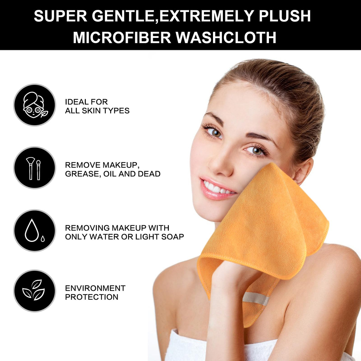 SINLAND Microfiber Facial Cloths drying quickly on a rack
