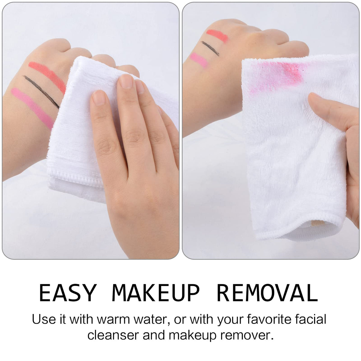 SINLAND Microfiber Facial Cloths folded neatly