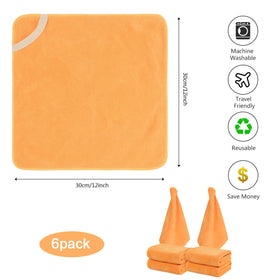 SINLAND Microfiber Facial Cloths folded, showing size