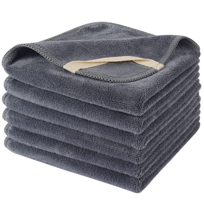SINLAND Microfiber Facial Cloths grey 12x12 inch front view