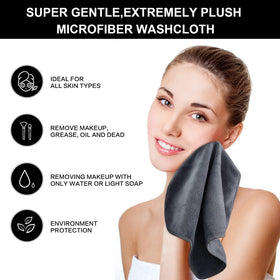 SINLAND Microfiber Facial Cloths in a laundry basket