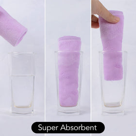 SINLAND Microfiber Facial Cloths in use for makeup removal