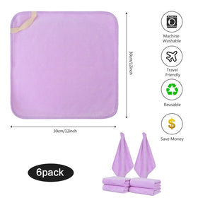 SINLAND Microfiber Facial Cloths light purple pack