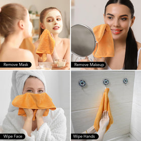 SINLAND Microfiber Facial Cloths packaging, showcasing product features