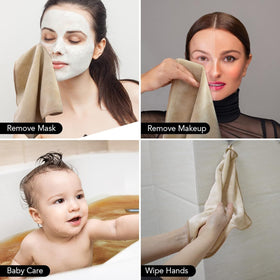 SINLAND Microfiber Facial Cloths showing reinforced edges