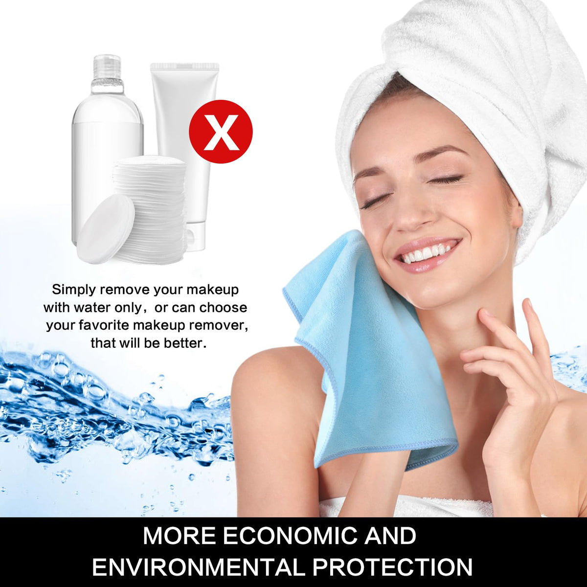 SINLAND Microfiber Facial Cloths showing reinforced edges
