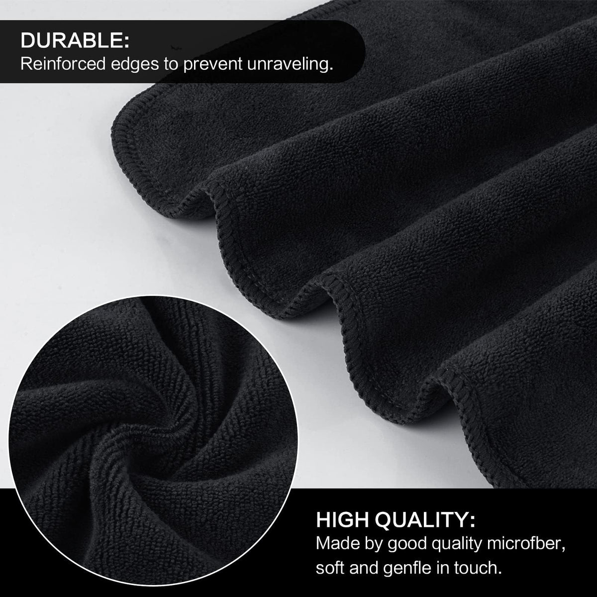 SINLAND Microfiber Facial Cloths soft texture close-up