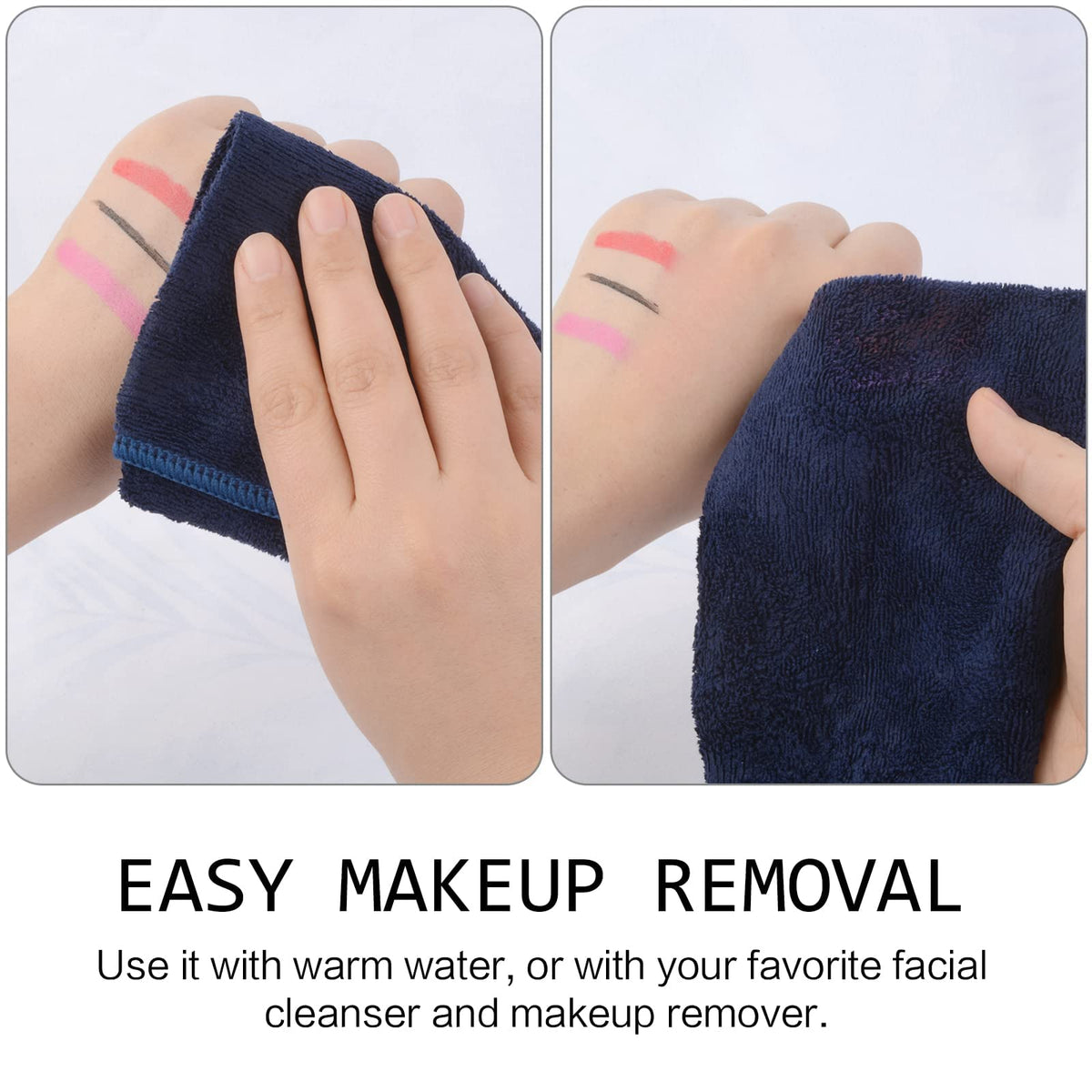 SINLAND Microfiber Facial Cloths stacked in packaging