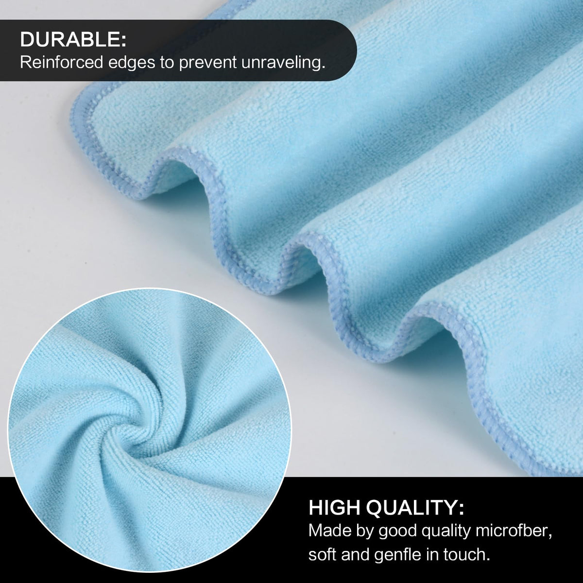 SINLAND Microfiber Facial Cloths stacked neatly
