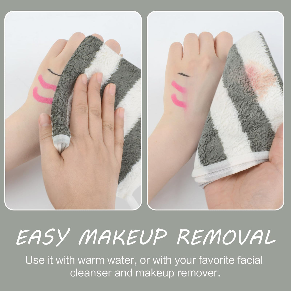 SINLAND Microfiber Facial Cloths stacked neatly