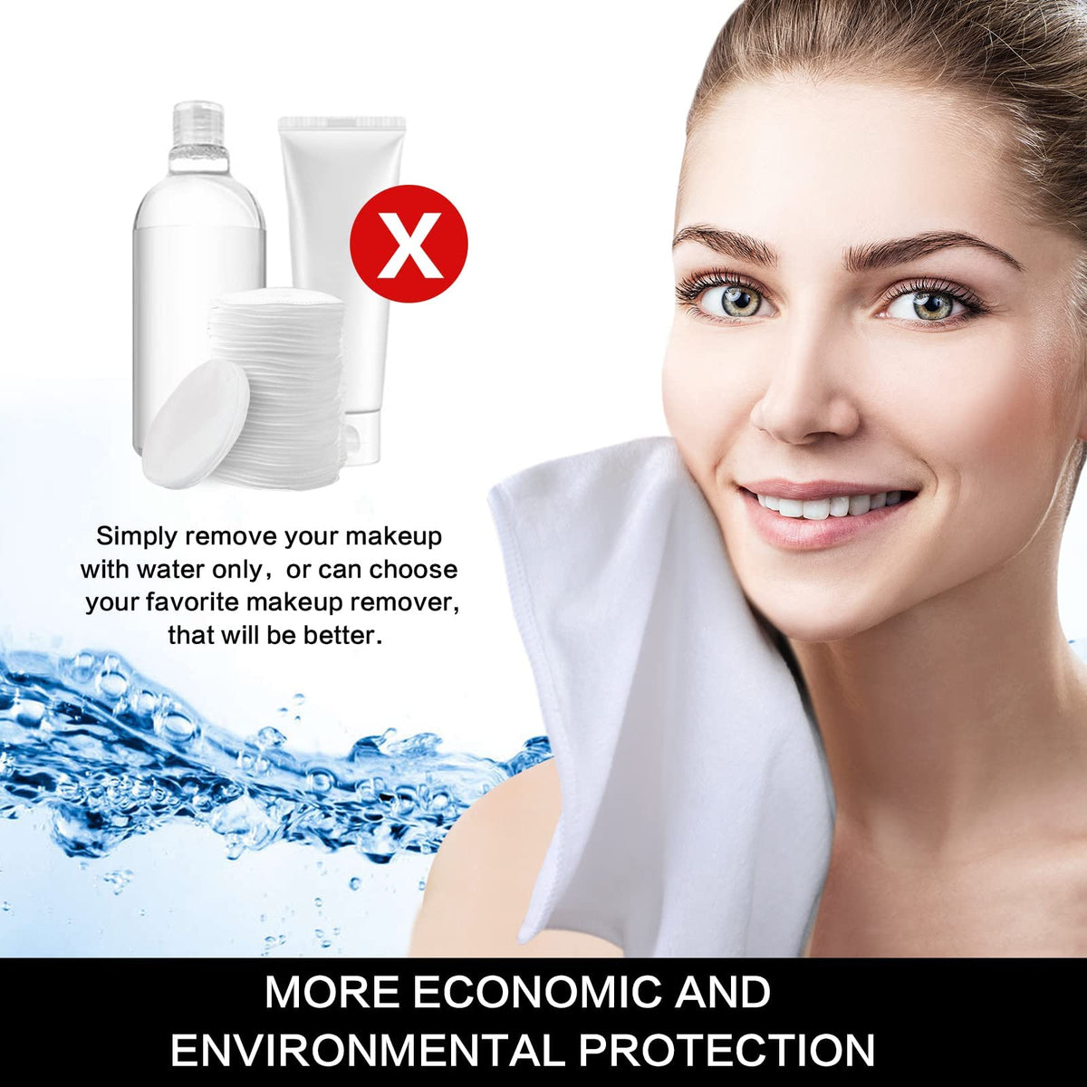 SINLAND Microfiber Facial Cloths with light soap and water