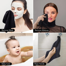 SINLAND Microfiber Facial Cloths with light soap for cleaning