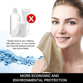 SINLAND Microfiber Facial Cloths with light soap for makeup removal