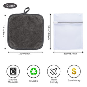 SINLAND reusable cloths being used to remove makeup
