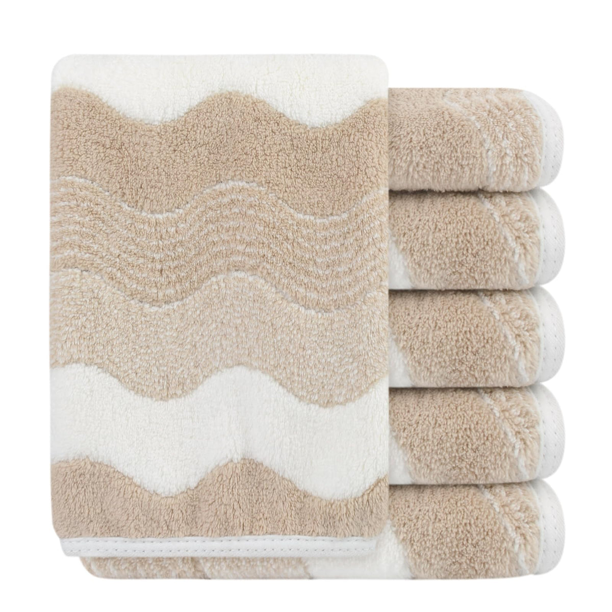 SINLAND ultra soft microfiber face towel in coral velvet